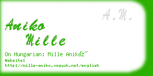 aniko mille business card